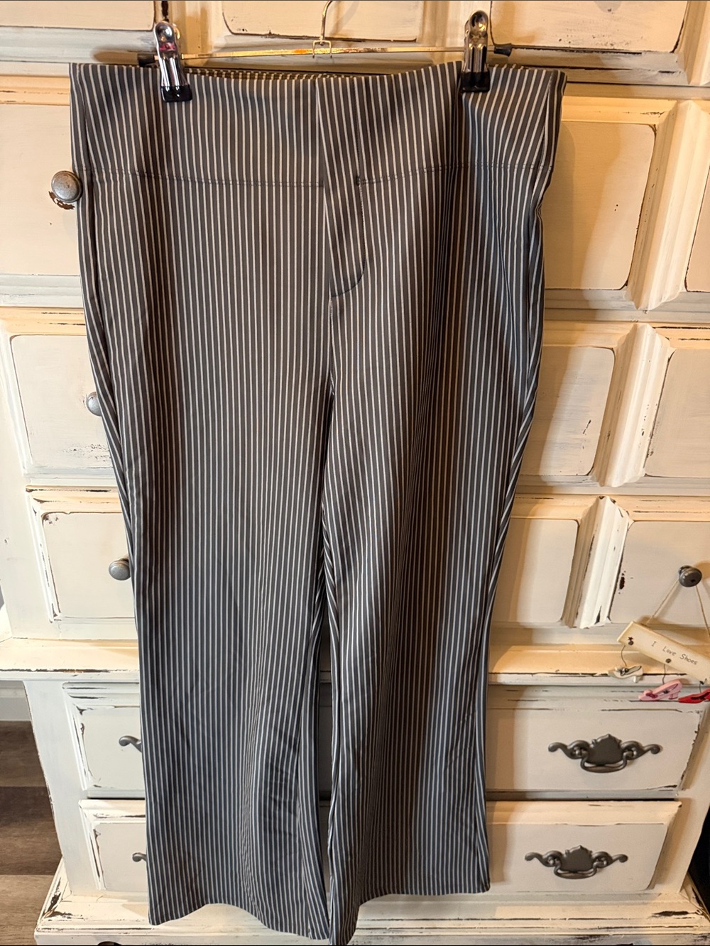 Halara Women's Pinstripe Wide Leg Pants - Gray